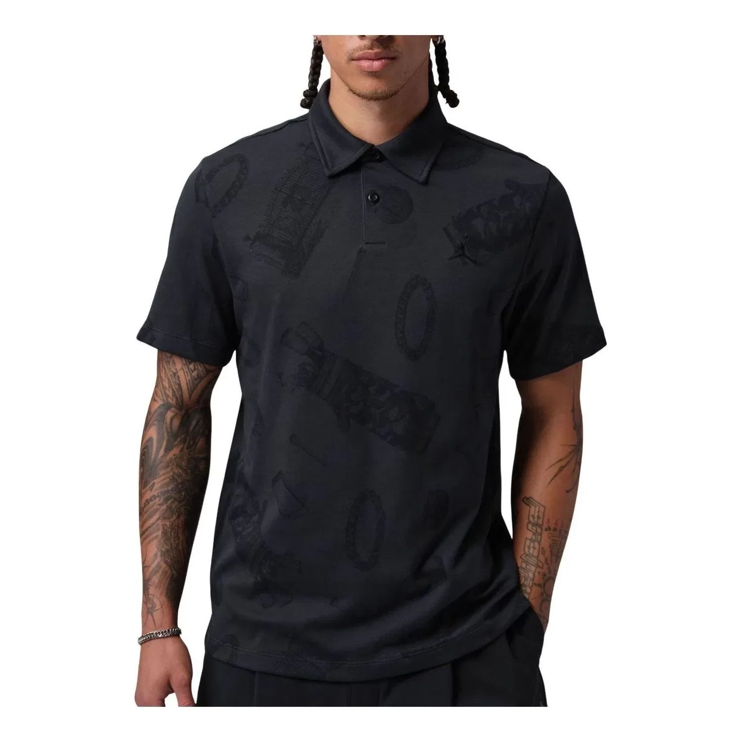 Мужское поло для гольфа Dri-FIT Off Noir Black Jordan, черный
