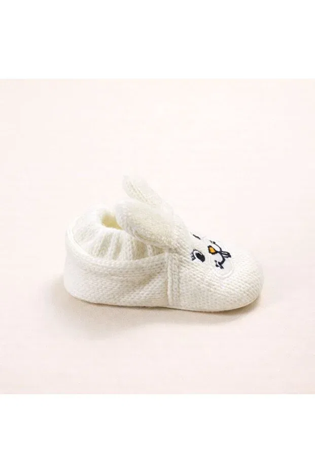 Детские пинетки органические с принтом Numix Baby Kids, Ecru — фото 4