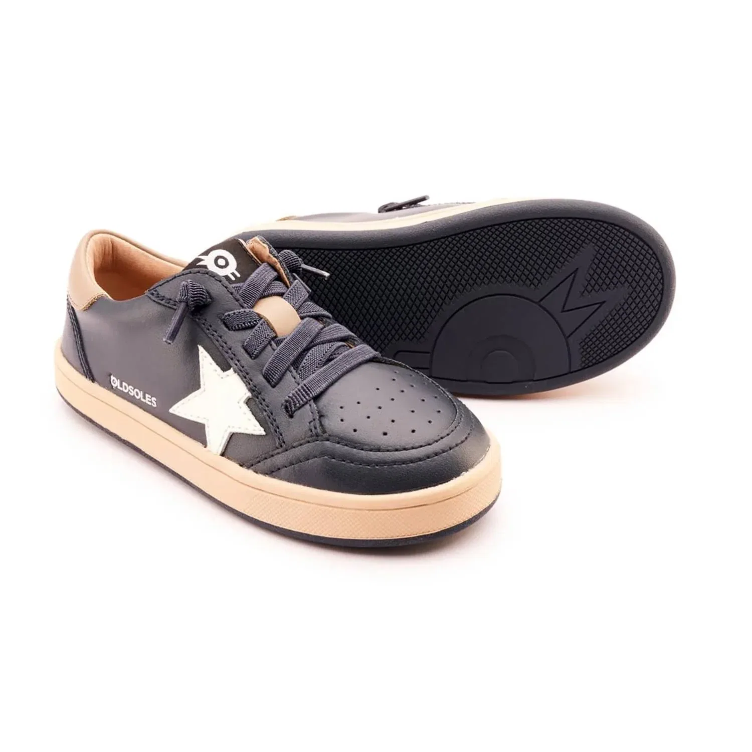 Детские кроссовки низкие с перфорацией Platinum Runner Low Top Sneaker Old Soles, темно-синий — фото 4