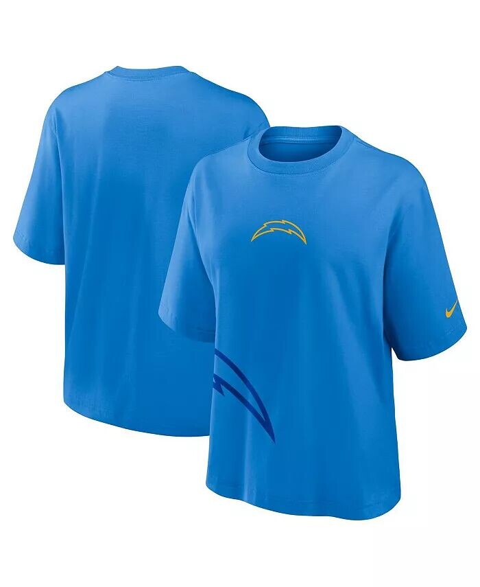 

Женская темно-синяя футболка свободного кроя Los Angeles Chargers Nike, синий