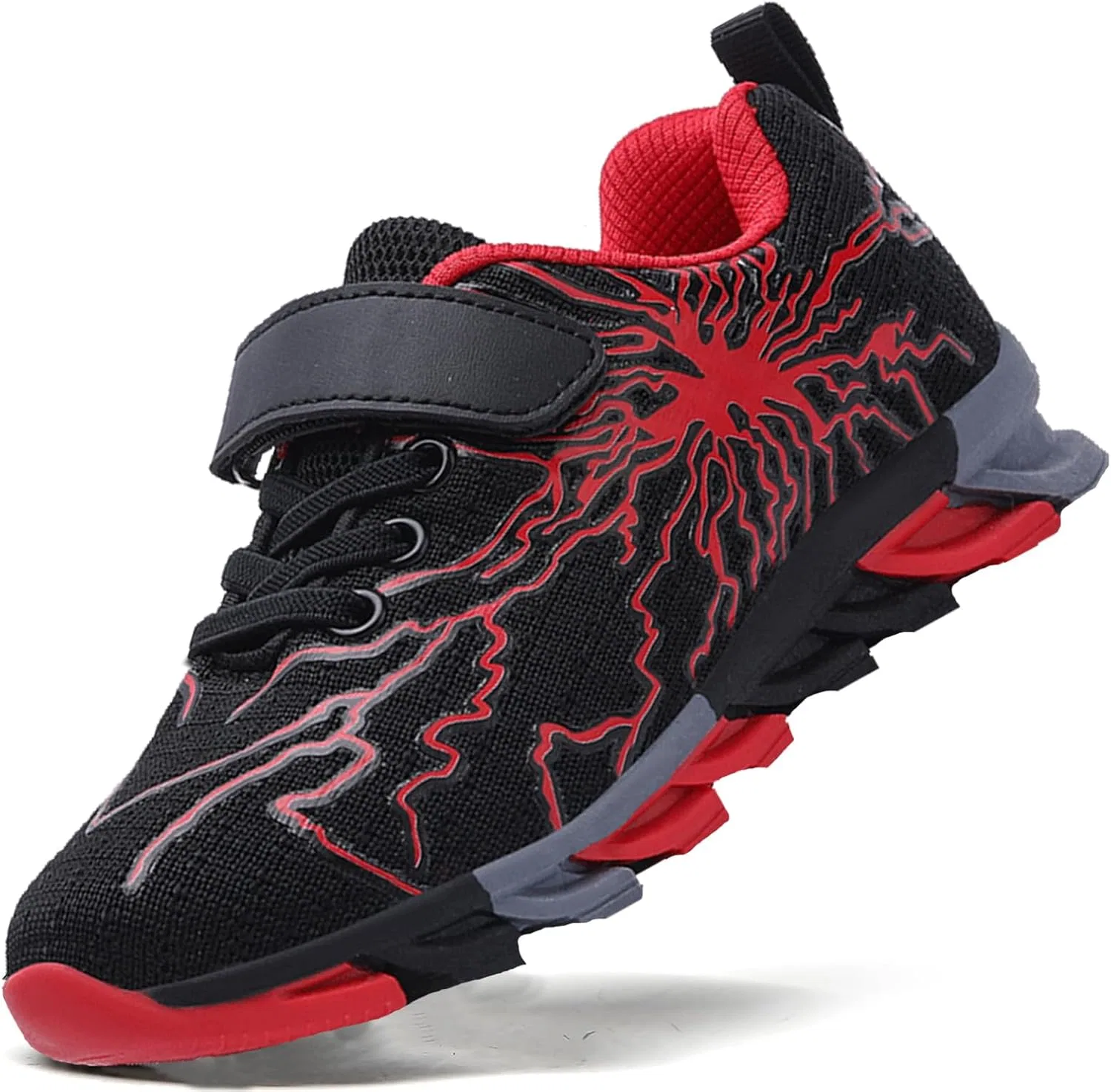 Детские кроссовки для мальчиков и девочек с дышащим верхом INKUIL, Black/Red