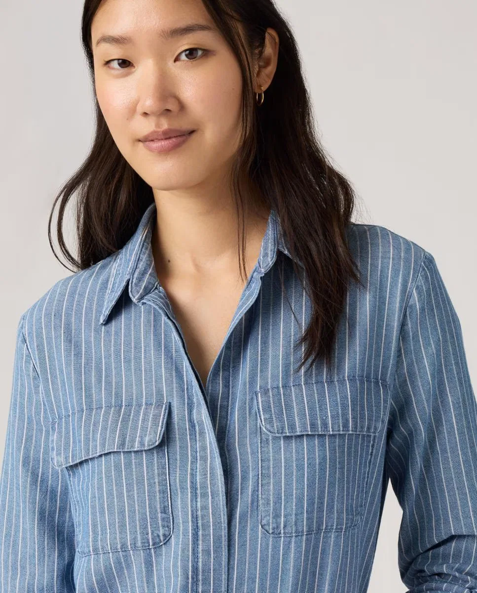 Женская рубашка с длинным рукавом, Vaquera, Levi's, синий — фото 3