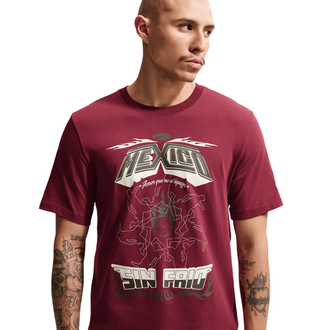 Футбольная футболка для мужчин Mexico APLA NSW Nike, цвет White/Red — фото 3
