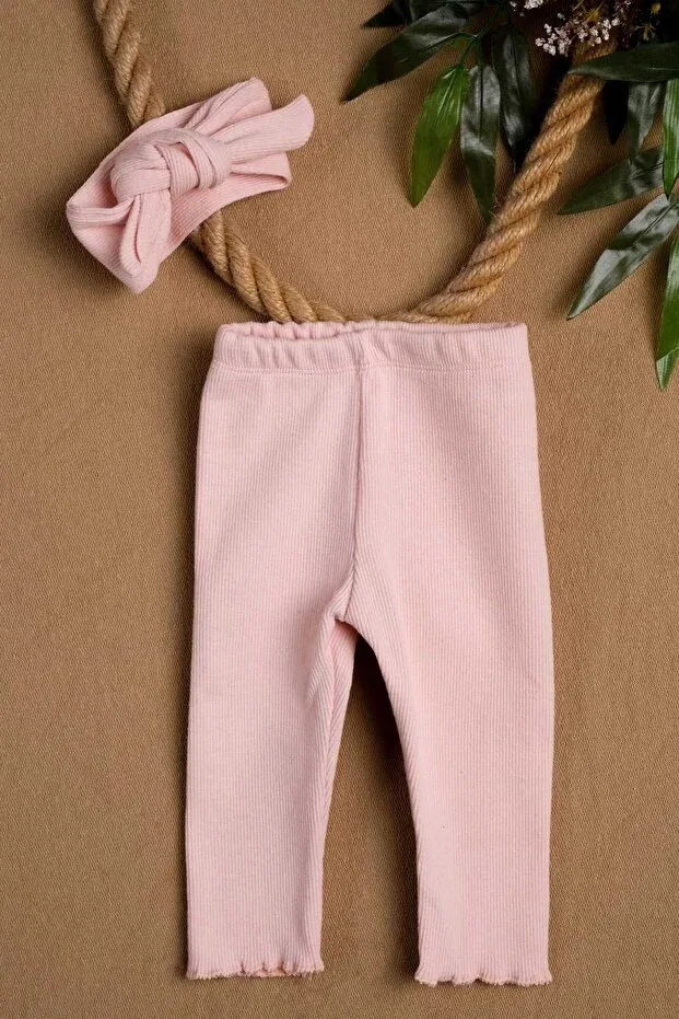 Детские леггинсы для девочек хлопковые комплект 2 шт Lamonde, Pink