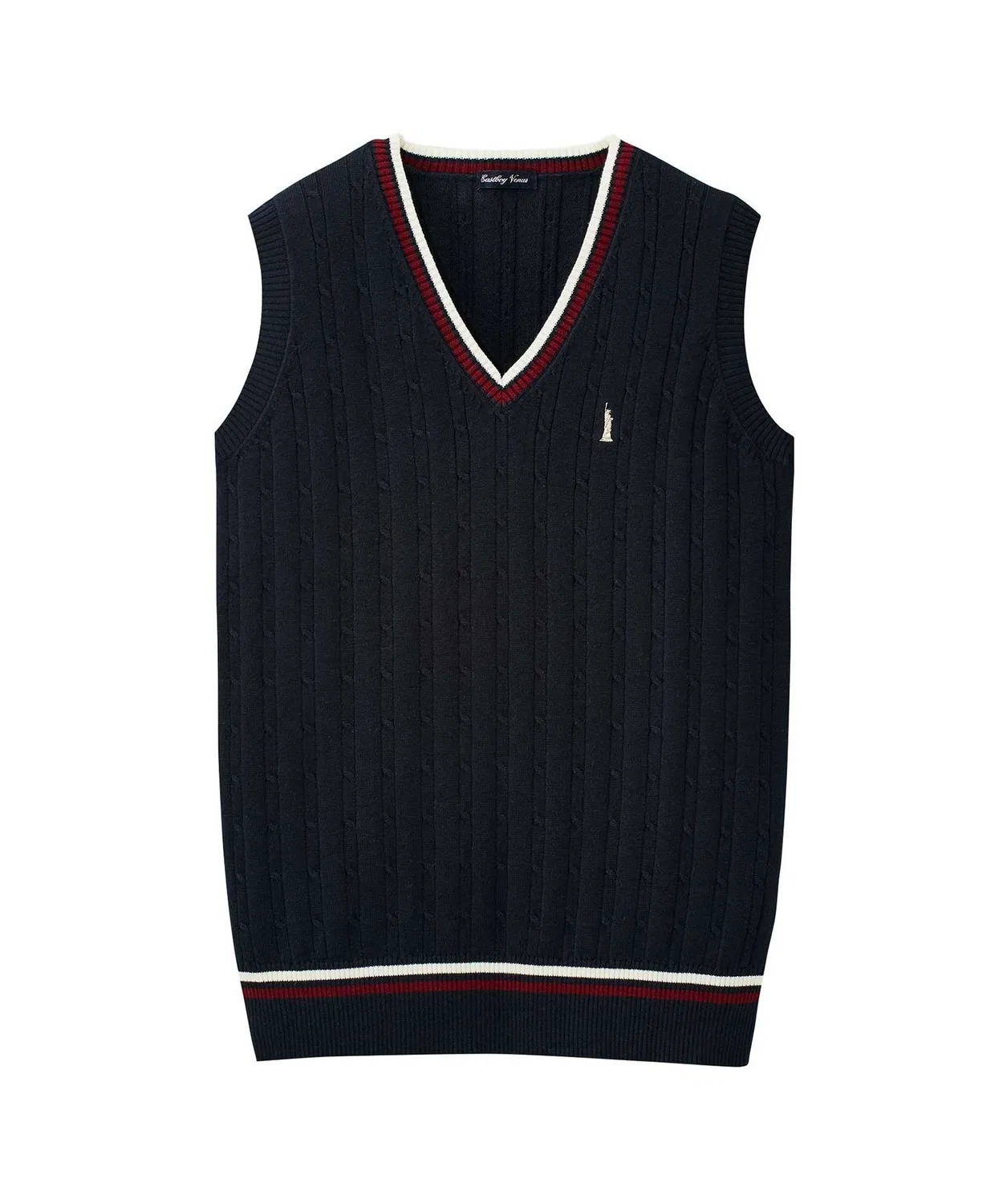 Детский жилет Coolmax с кабельным узором EASTBOY, Navy