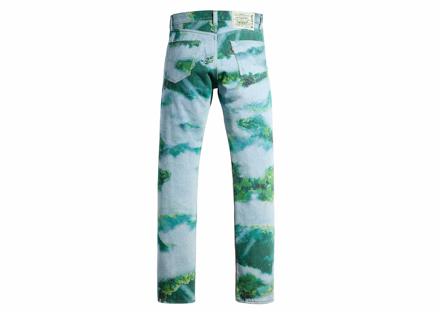 Мужские джинсы прямого кроя Levis x Princess Mononoke 501 '93, Xghibli Cloud Blue/Multicolor — фото 2