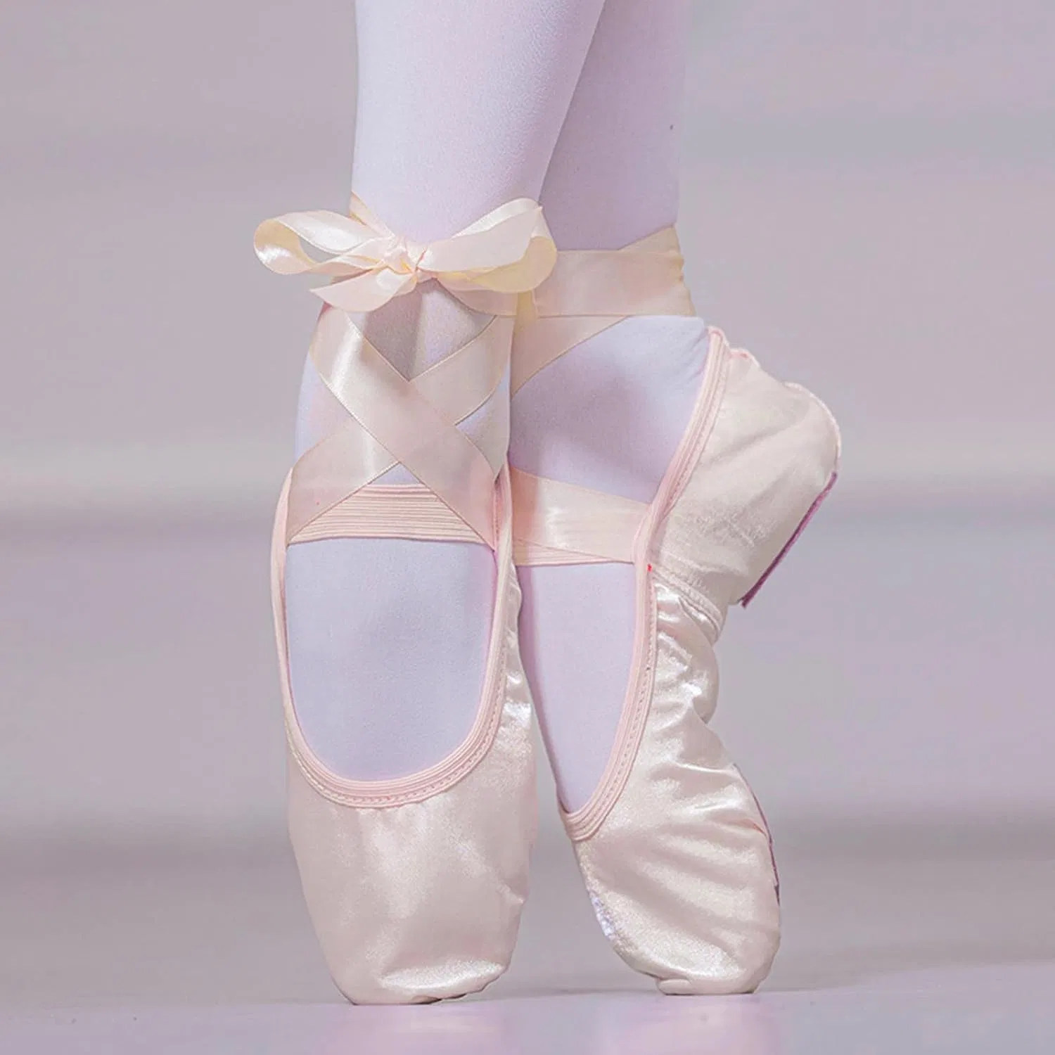 Детские балетки для девочек Canvas Ballet Shoes, Beige — фото 4
