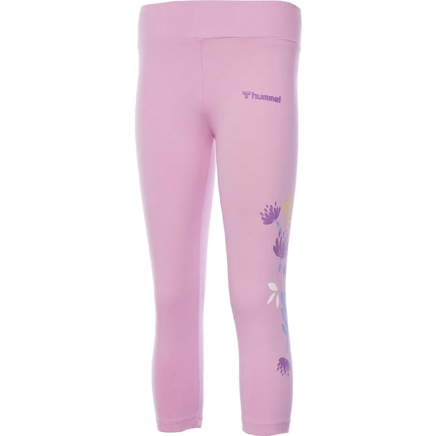 Детские спортивные леггинсы с принтом Hmlcolby 7/8 Tights Hummel, Розовый