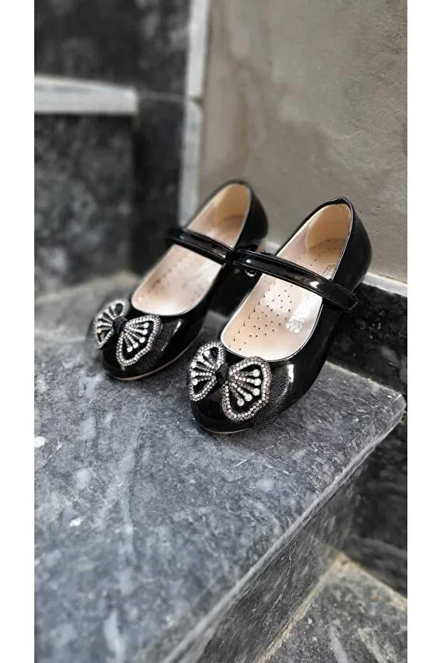 Детские балетки для девочек из искусственной кожи Mini Women, Black
