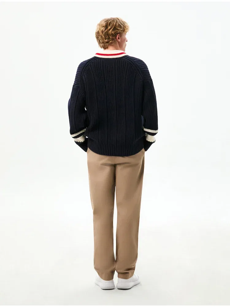 Кардиган с вышивкой Letterman TOMMY HILFIGER, Navy — фото 3