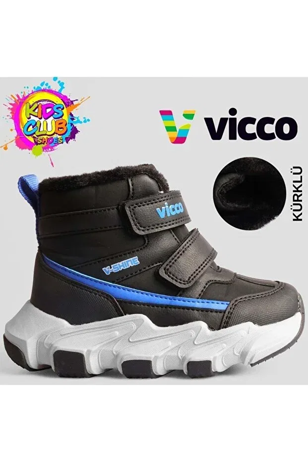 Детские ботинки для девочек с водоотталкивающей пропиткой Vicco, Siyah