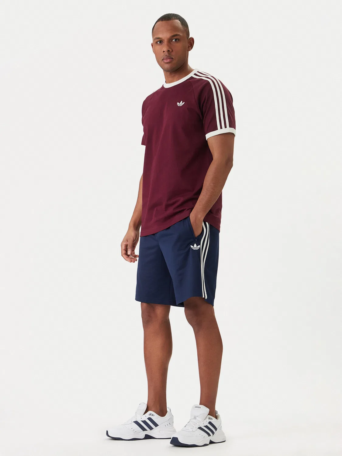 Мужские спортивные шорты стандартного кроя Firebird Adidas, темно-синий — фото 2