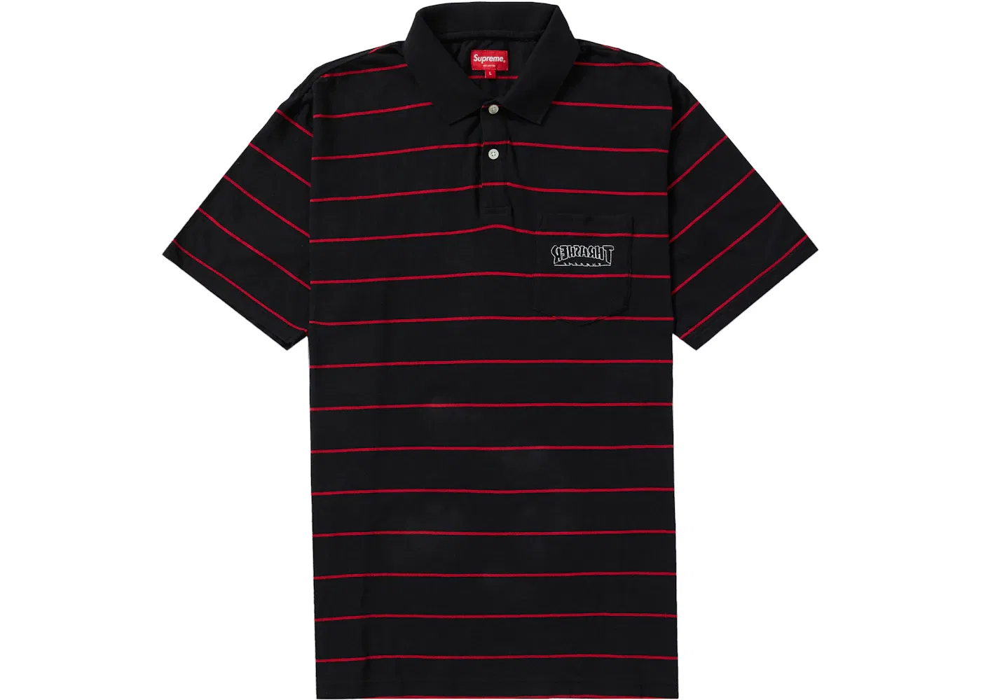 Мужское поло Supreme Thrasher Stripe Polo, Black