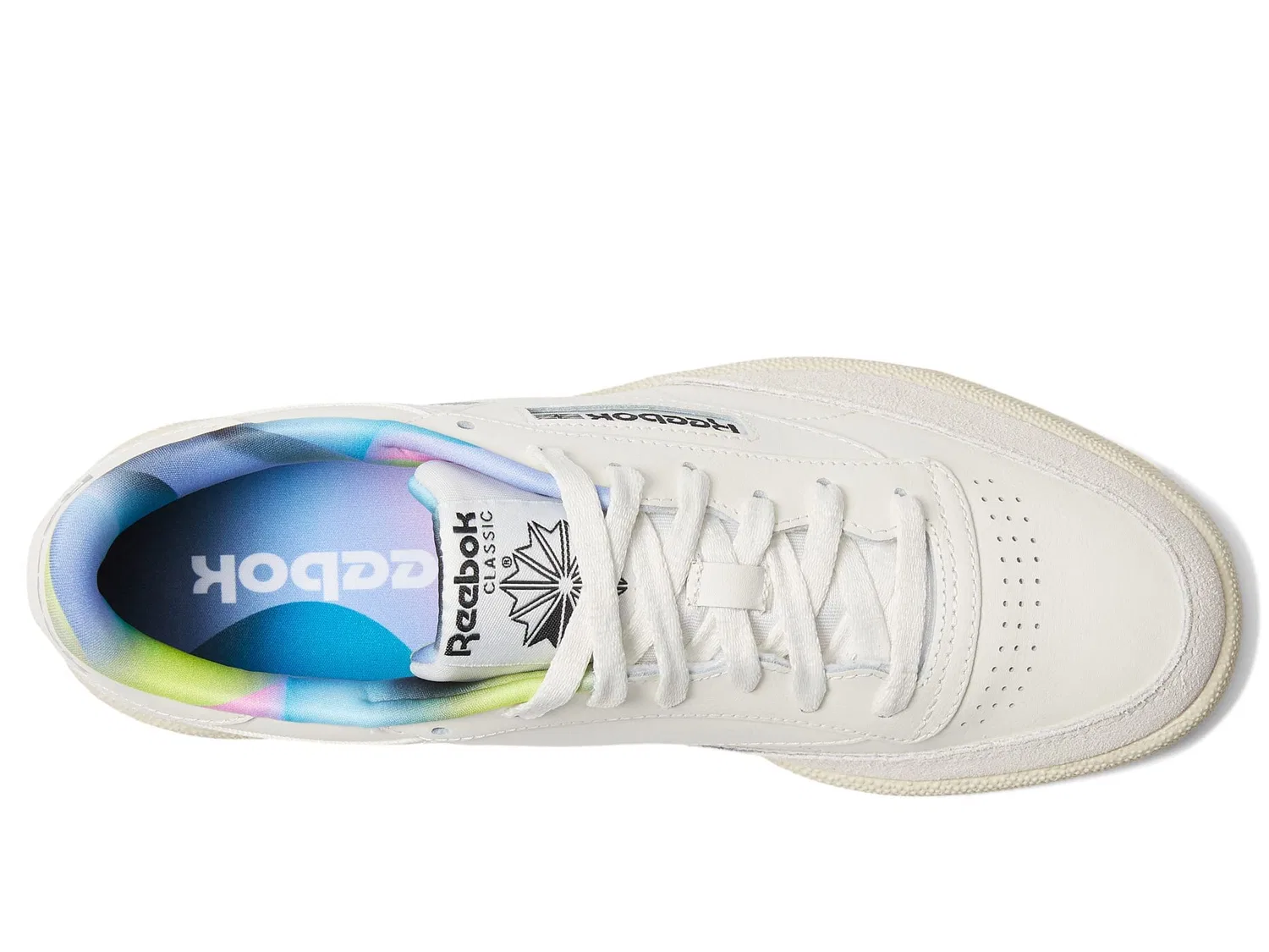 Детские кроссовки для мальчиков с закрытым носком Club C 85 Reebok, Aqua Green Semi Classic Chalk — фото 2