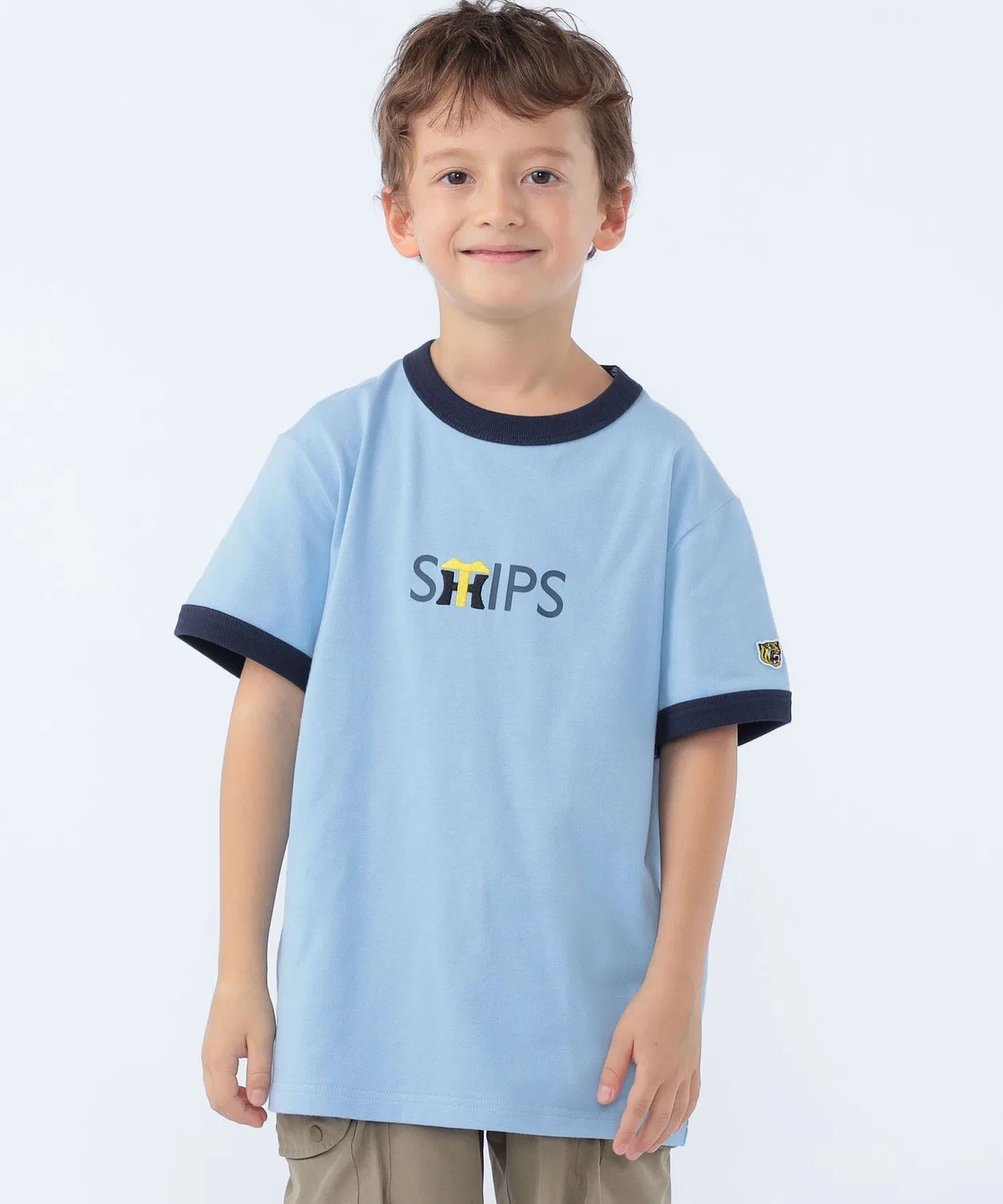 Детская футболка с длинным рукавомSHIPS KIDS x Hanshin Tigers, Light Blue — фото 2