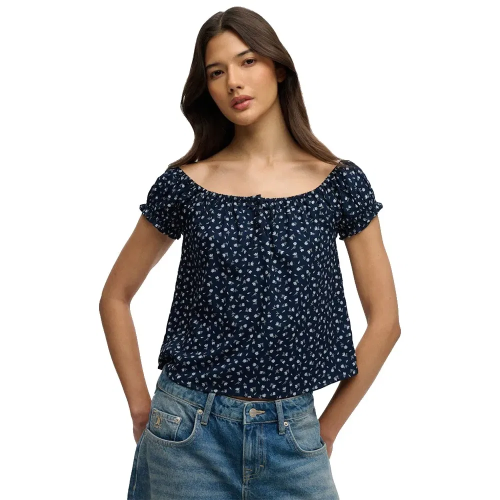 Топ с коротким рукавом Superdry, синий