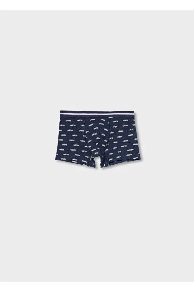 Детский комплект боксеров для мальчиков с принтом Mango Kids, Navy Blue — фото 2
