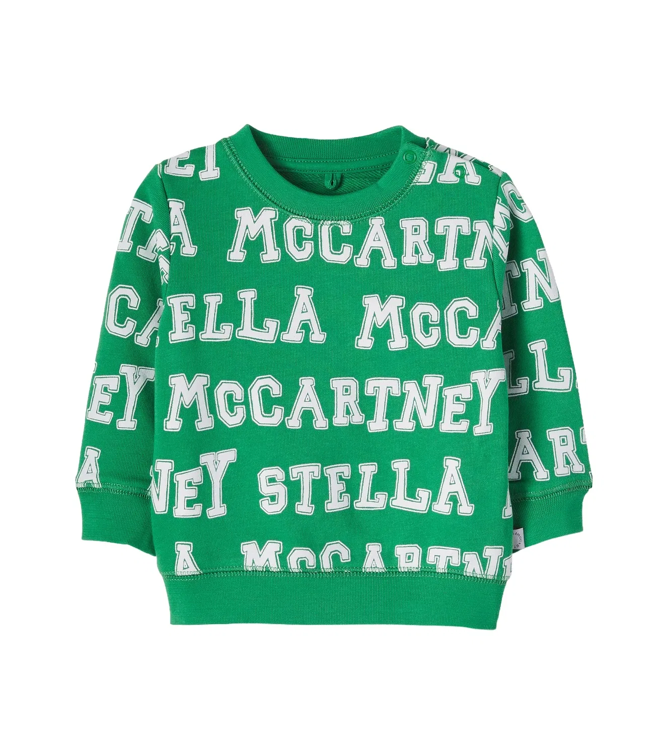 Детская толстовка из хлопкового трикотажа с принтом Stella Mccartney Kids, зеленый