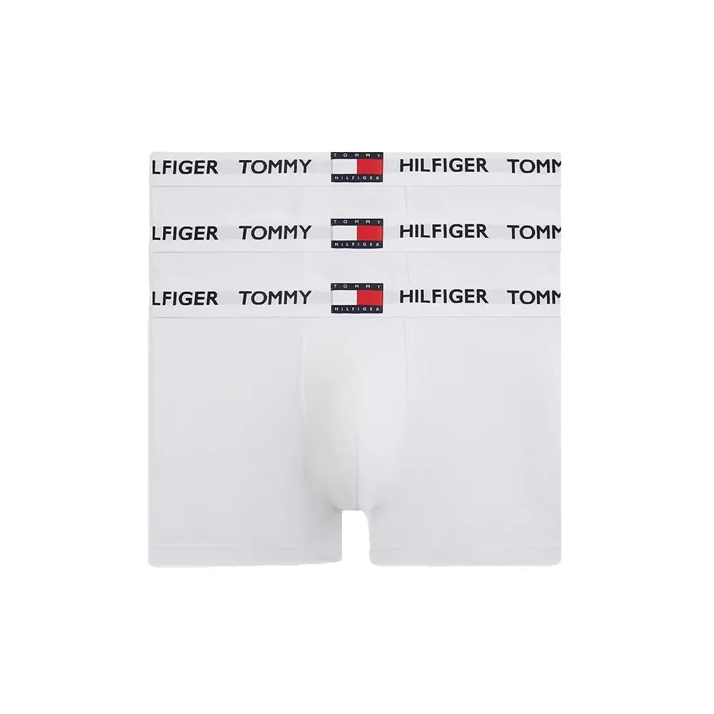 Комплект трусов Tommy Hilfiger Heritage Logo Waistband, 3 предмета, белый