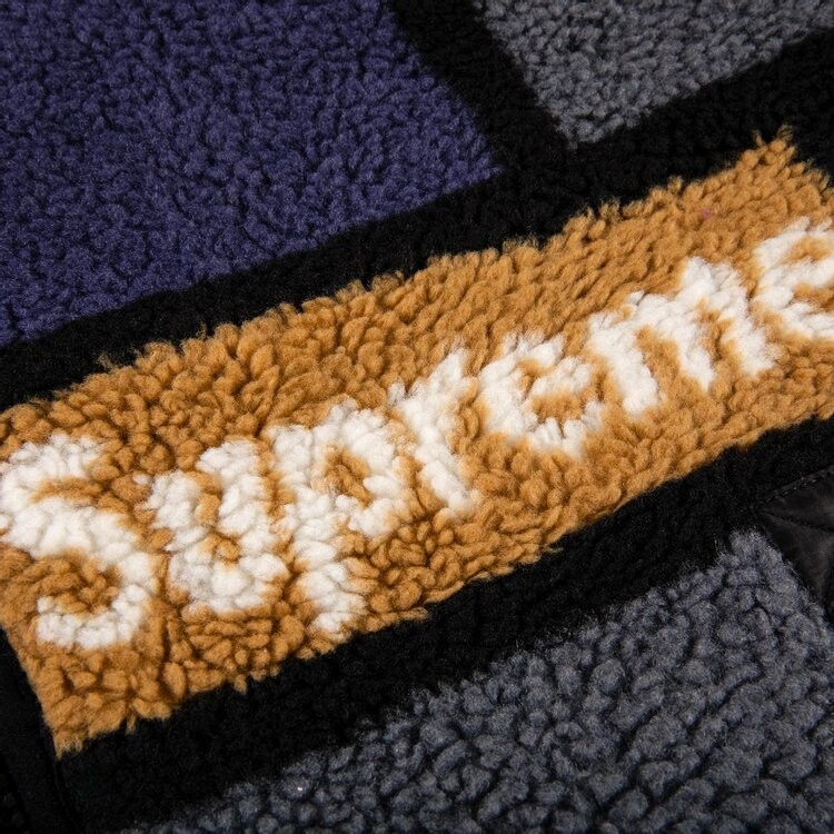 Куртка Supreme Reversible Colorblocked Fleece Jacket 'Purple', фиолетовый — фото 4