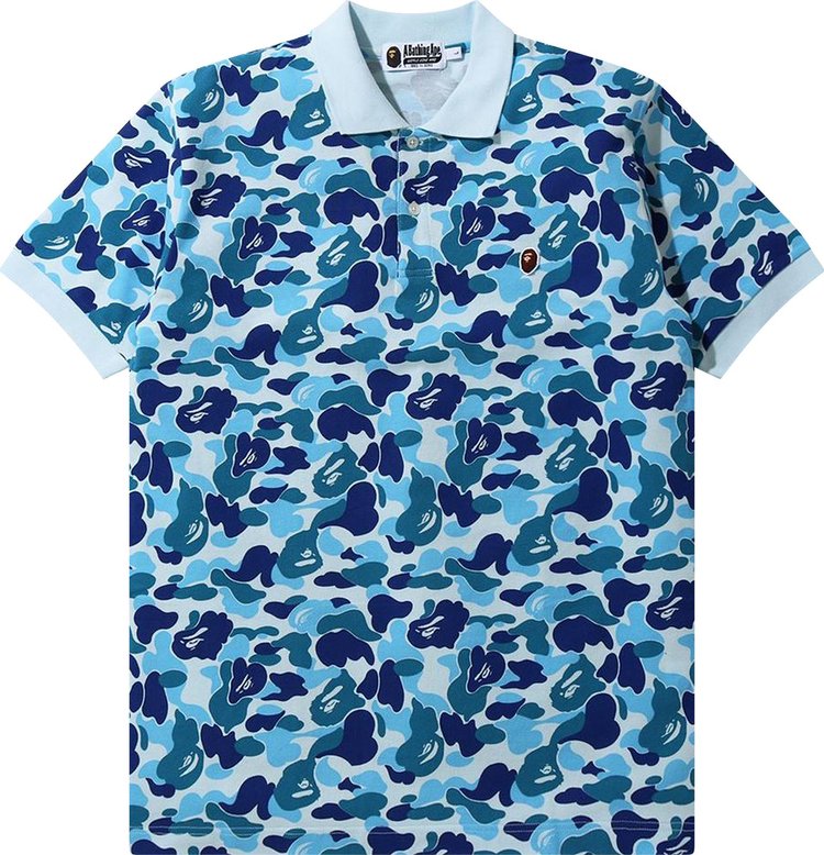 

Поло BAPE ABC Camo One Point Polo 'Blue', синий