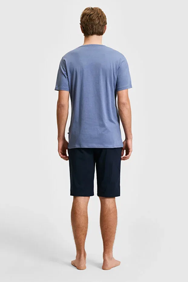 Мужской пижамный комплект с длинным рукавом U.S. Polo Assn., Indigo — фото 3