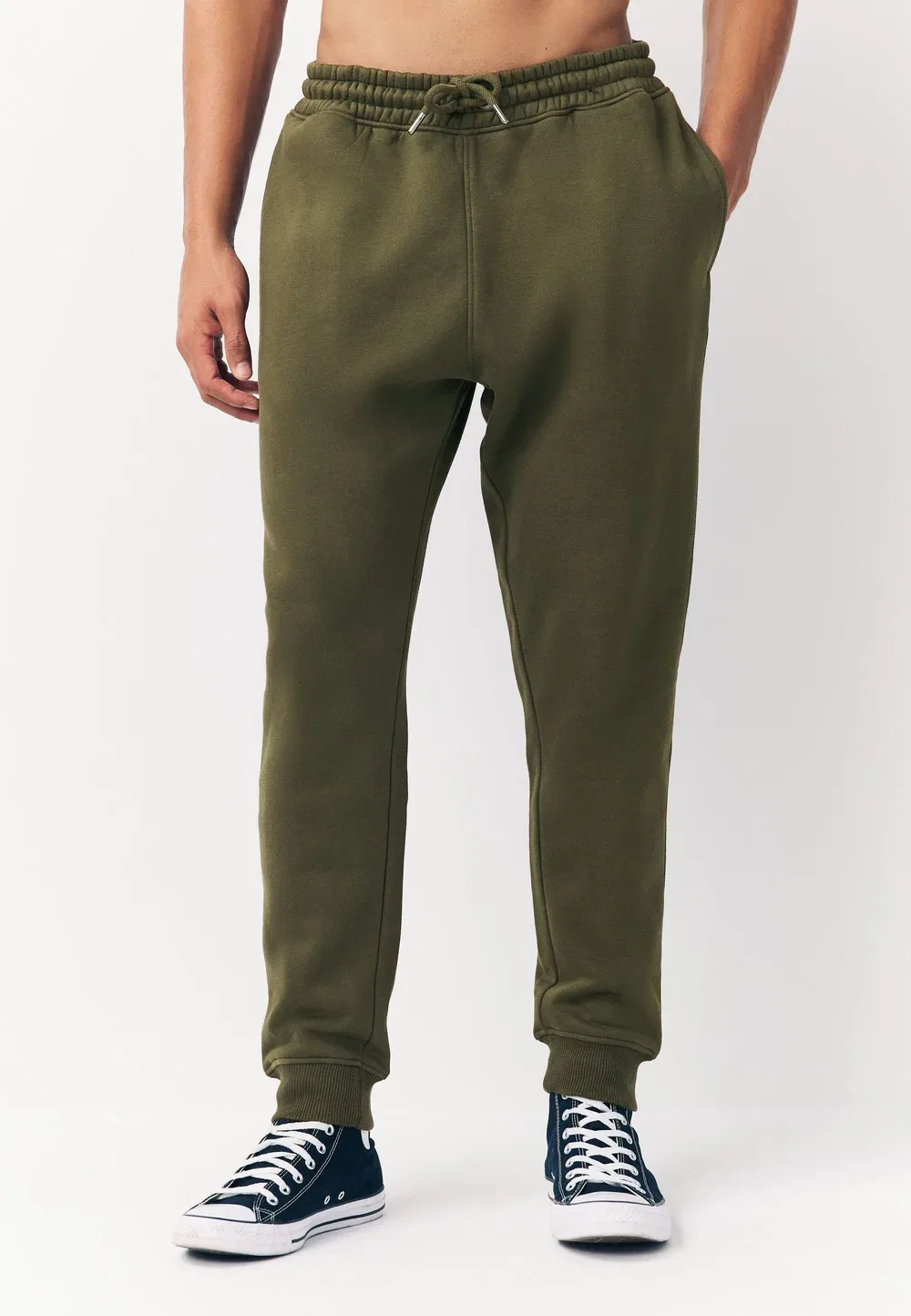 Приталенные спортивные брюки - брюки от спортивного костюма Next, Khaki Green