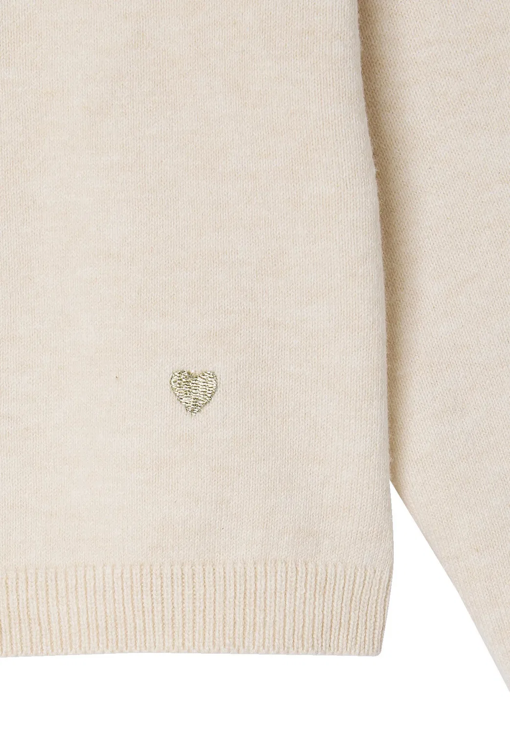 Основы спортивной рубашки Mädchen oeko-tex - кардиган Vertbaudet, Beige Meliert — фото 3