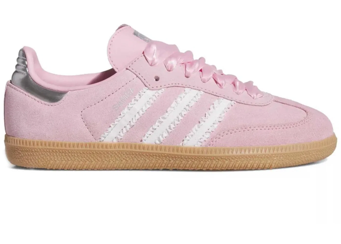 Детские кроссовки Lifestyle Adidas Samba OG, Light Pink/Footwear White/Silver Metallic