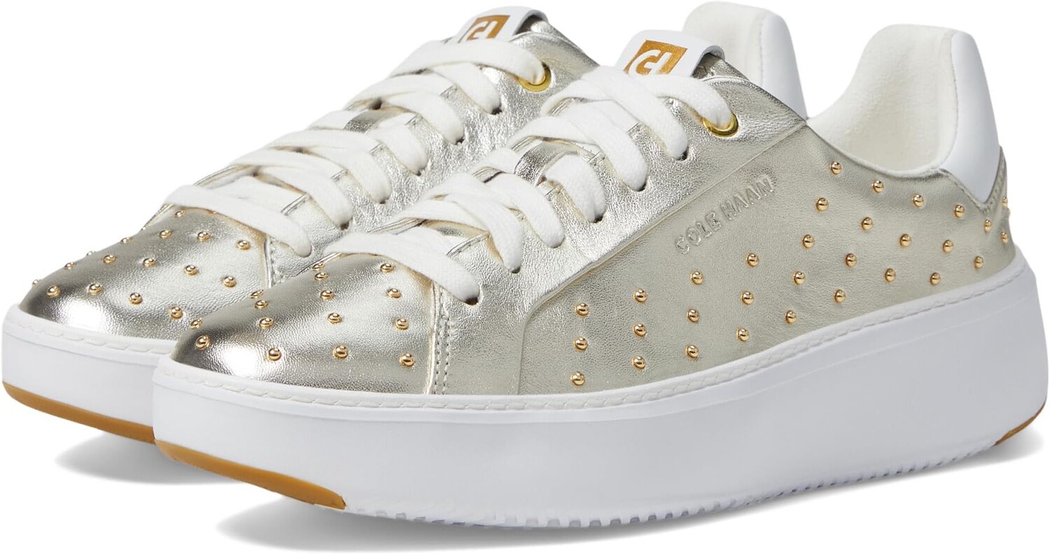 

Кроссовки Cole Haan Grandpro Topspin Sneaker, цвет Soft Gold/White/Micro Studs
