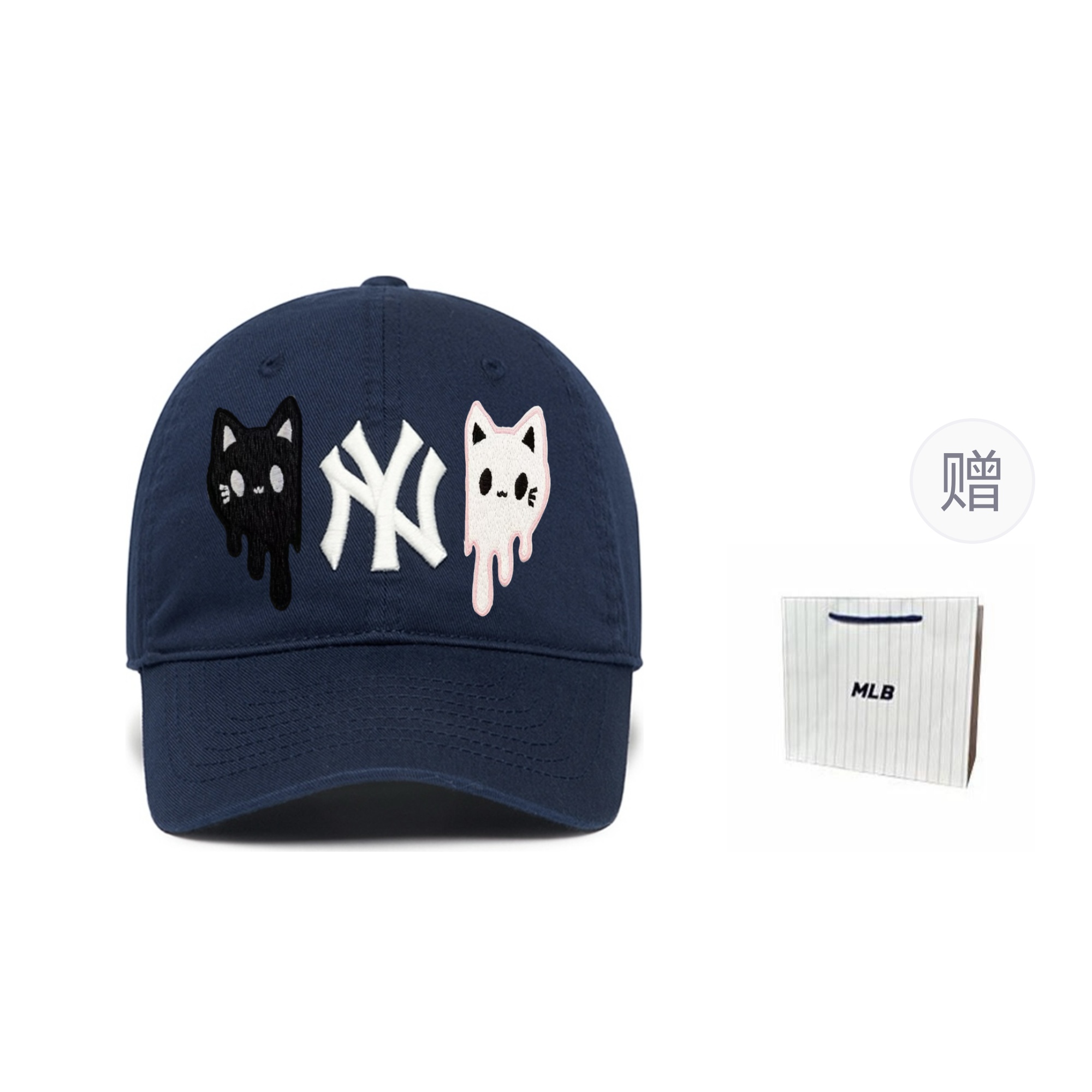 

MLB Хлопковая бейсболка унисекс темно-синяя, Shopping Bag