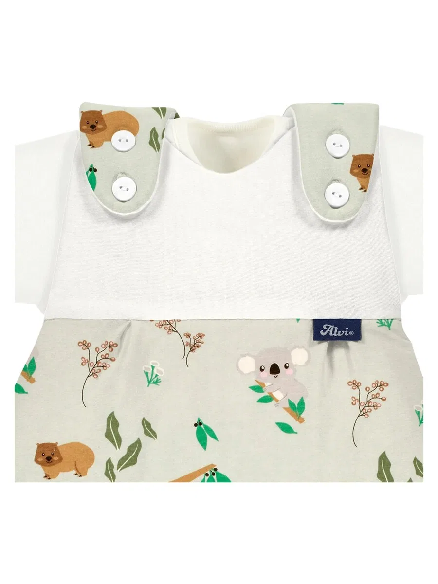 Спальный мешок ALVI 'Schlafsack Baby-Maxchen 3-teilig Bio-Baumwolle' светло-зеленого цвета — фото 3