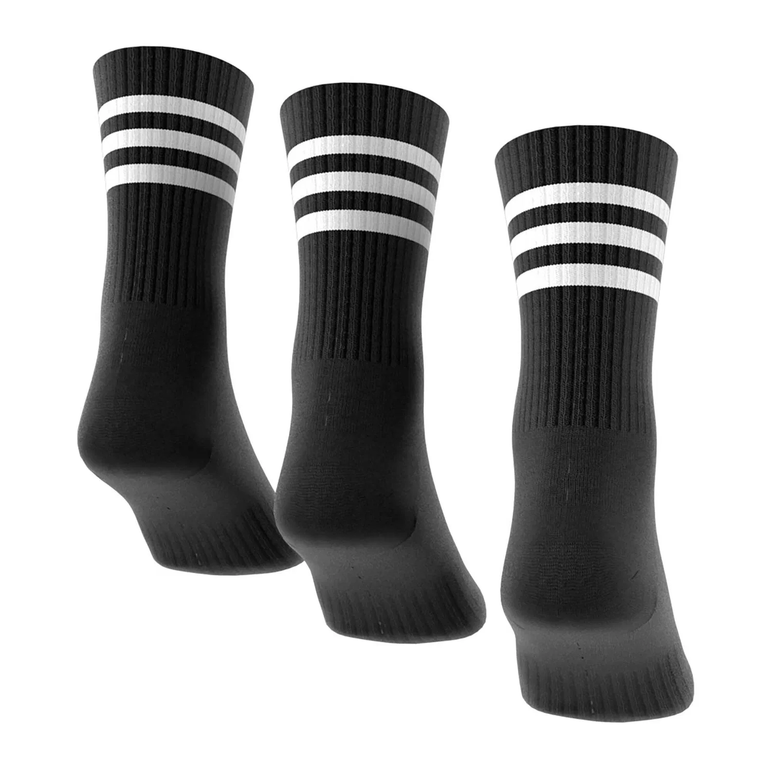 Носки с длинным голенищем 3-Streifen Cushioned Crew Socken, Adidas, Schwarz / Weiss / Schwarz — фото 4