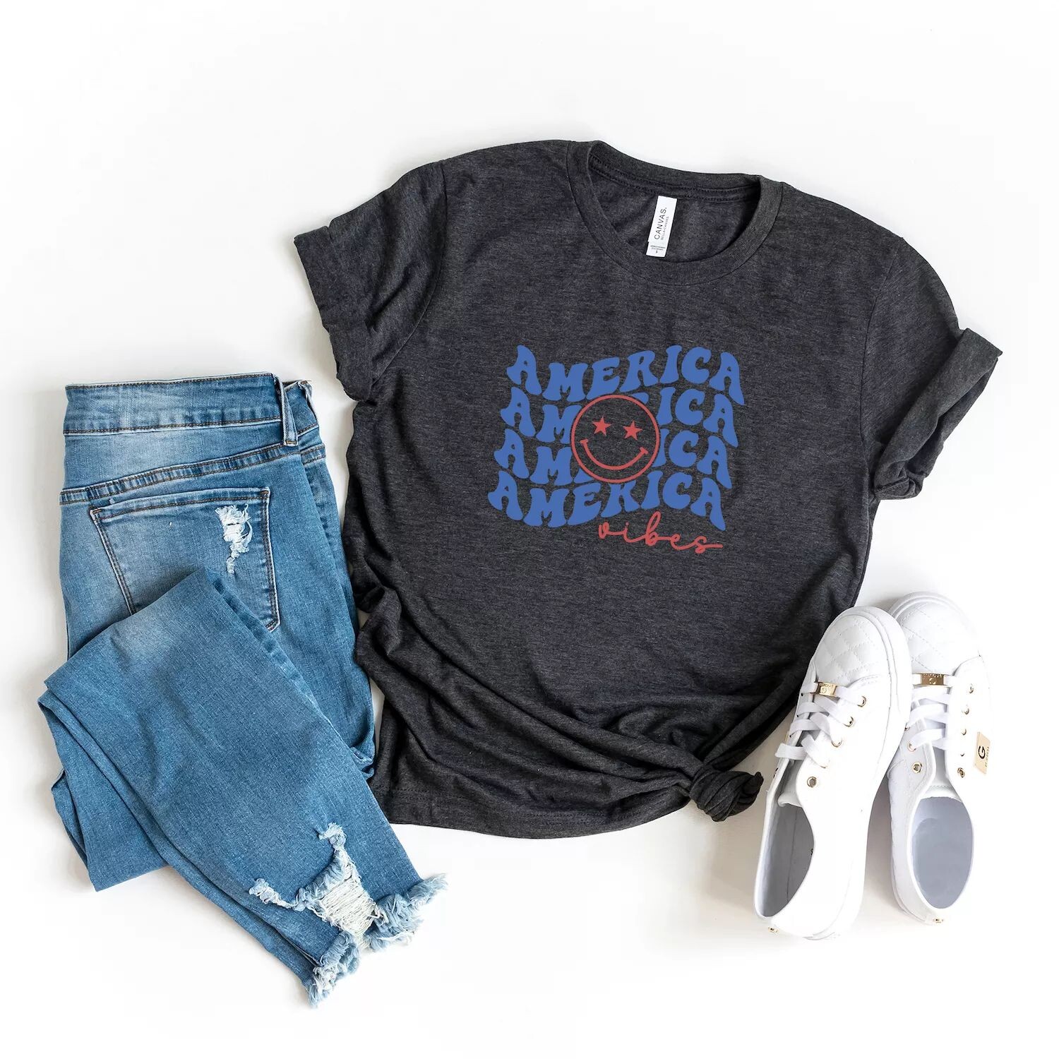 

Футболка с короткими рукавами и рисунком America Vibes Simply Sage Market