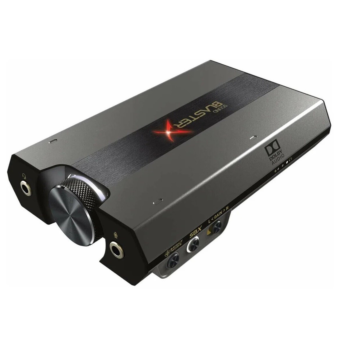 

Внешняя звуковая карта Creative Sound BlasterX G6 Hi-Res 130dB 32bit/384kHz Gaming DAC, черный