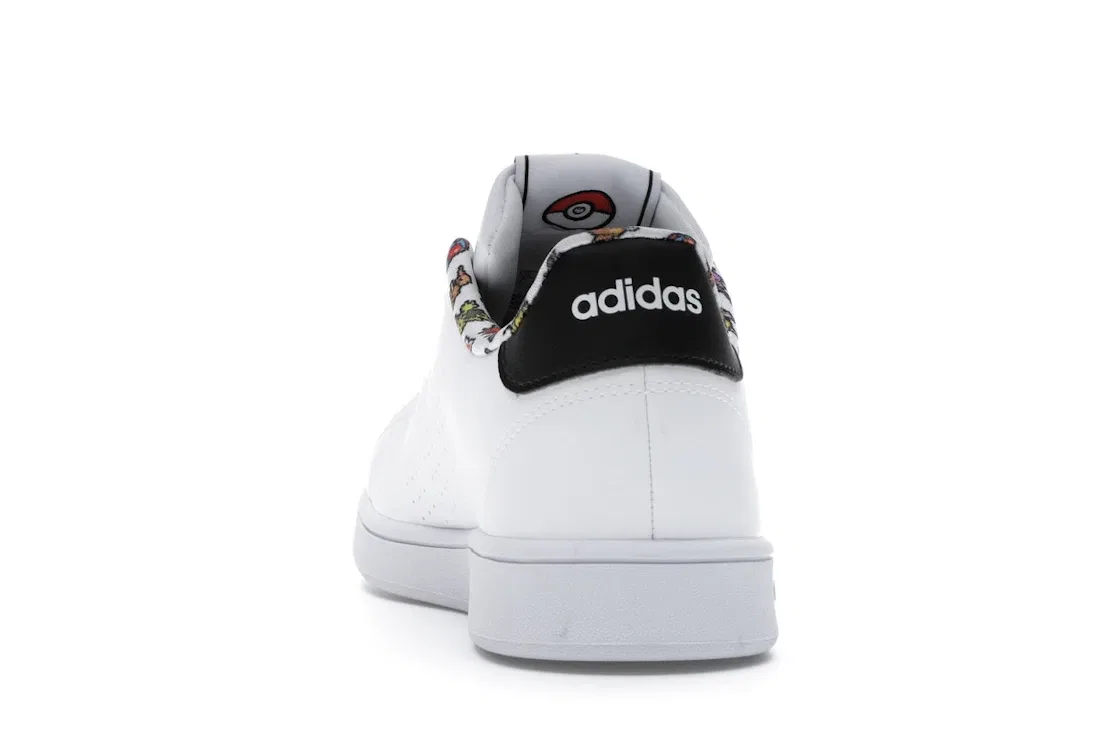 Детские кроссовки Lifestyle с принтом Pikachu Adidas Advantage, Cloud White/Cloud White/Core Black — фото 4