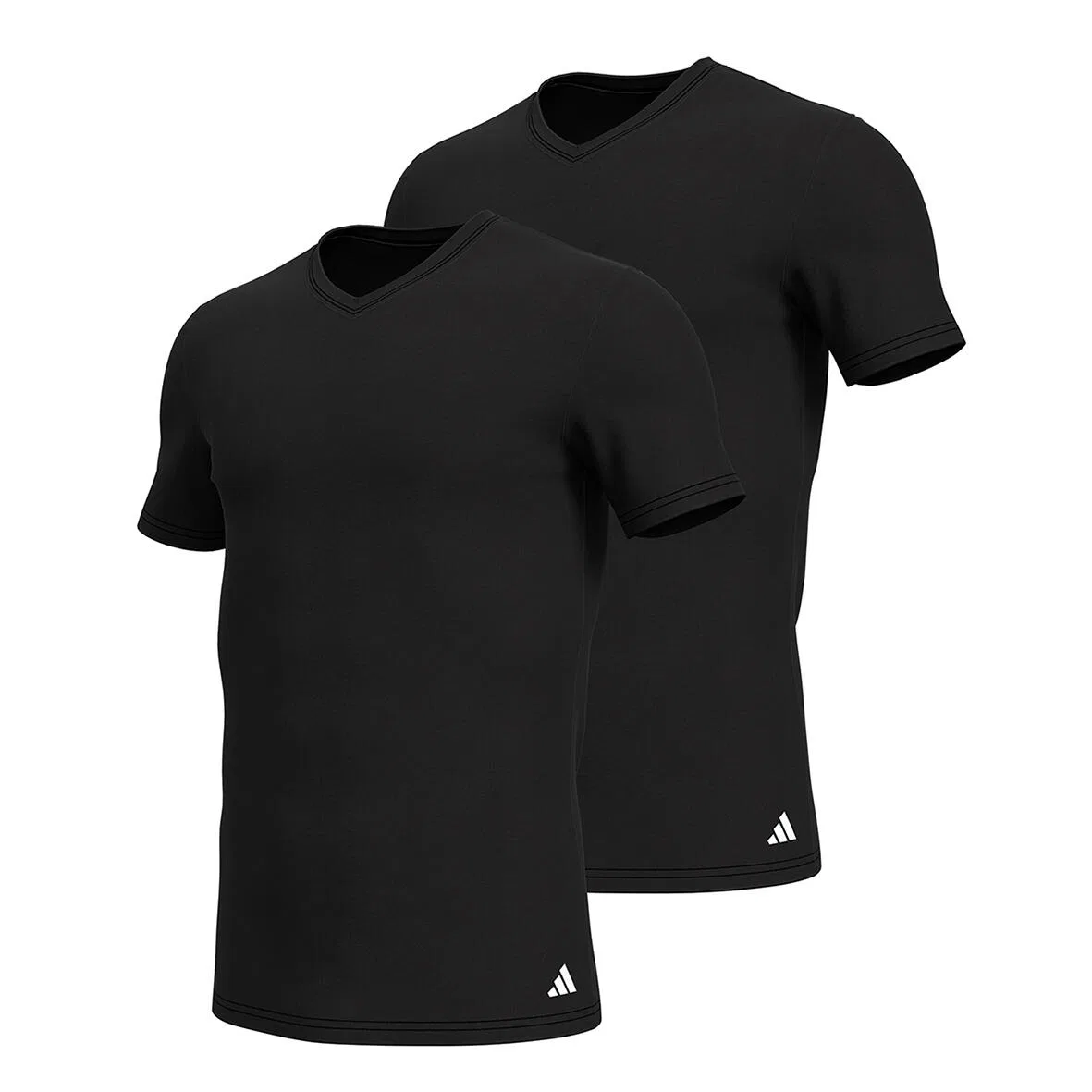 Мужские футболки с V-образным вырезом, 2 шт, adidas, Schwarz