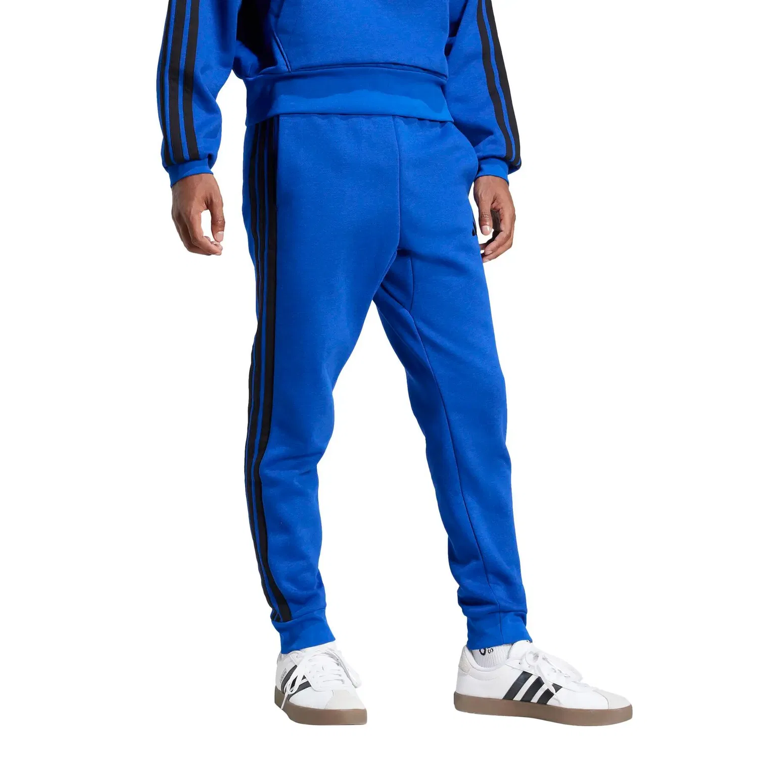 Мужские спортивные брюки с флисом 3 Stripes Adidas, Konigsblau Schwarz — фото 3