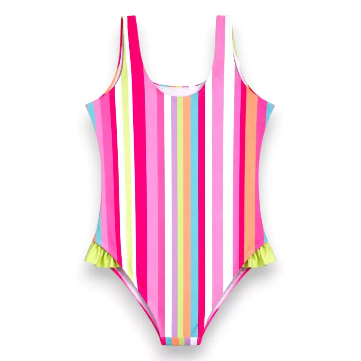 Детский цельный купальник для девочек с принтом Pastel Stripe Print YMI, Pastel Stripe Print — фото 2