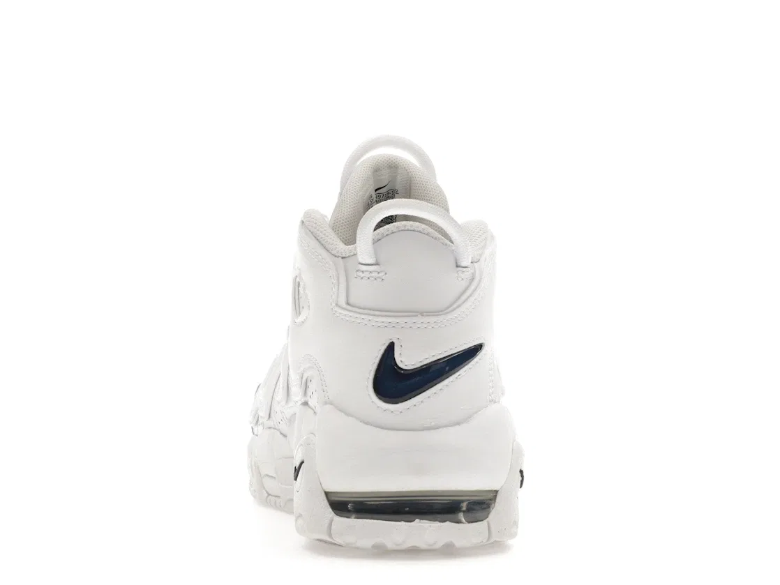 Детские кроссовки для мальчиков с воздушной амортизацией Nike Air More Uptempo Nike, White/Midnight Navy/White — фото 4