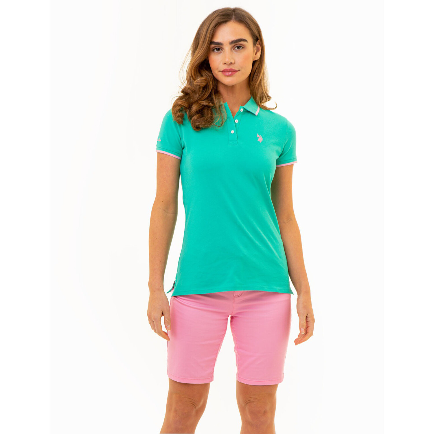 

Футболка-поло U.S. Polo Assn. Tipped Solid, зеленый