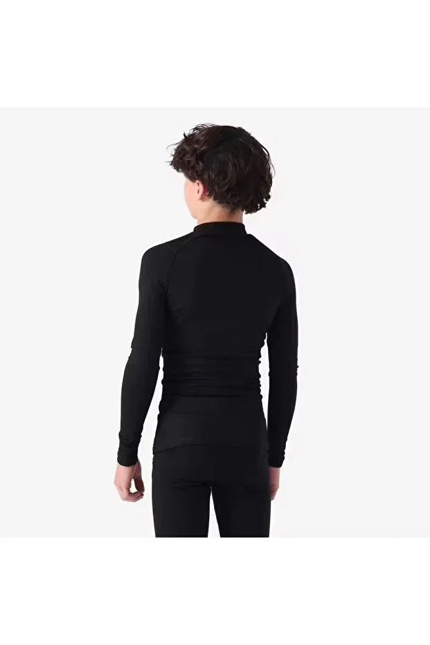 Детское термобелье с длинным рукавом для девочек Decathlon, Black