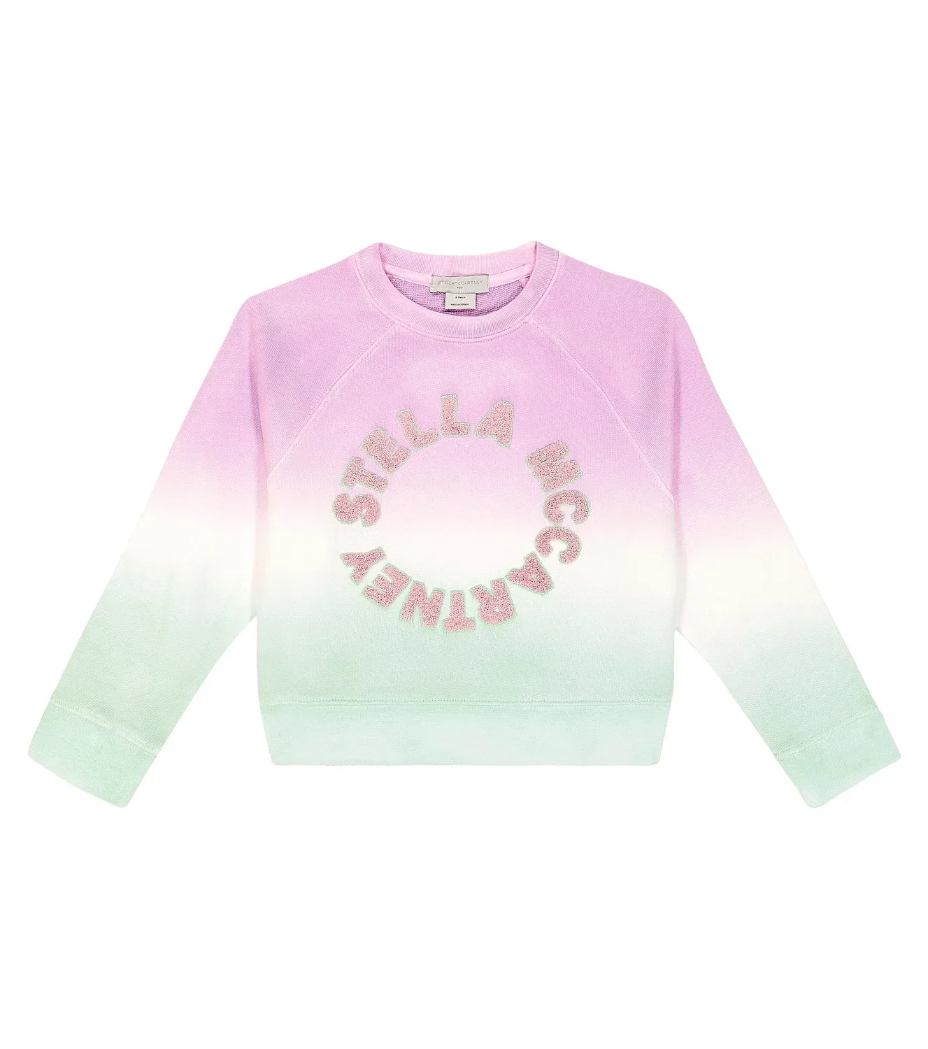 Свитшот хлопковый с принтом тай-дай Stella Mccartney Kids, мультиколор