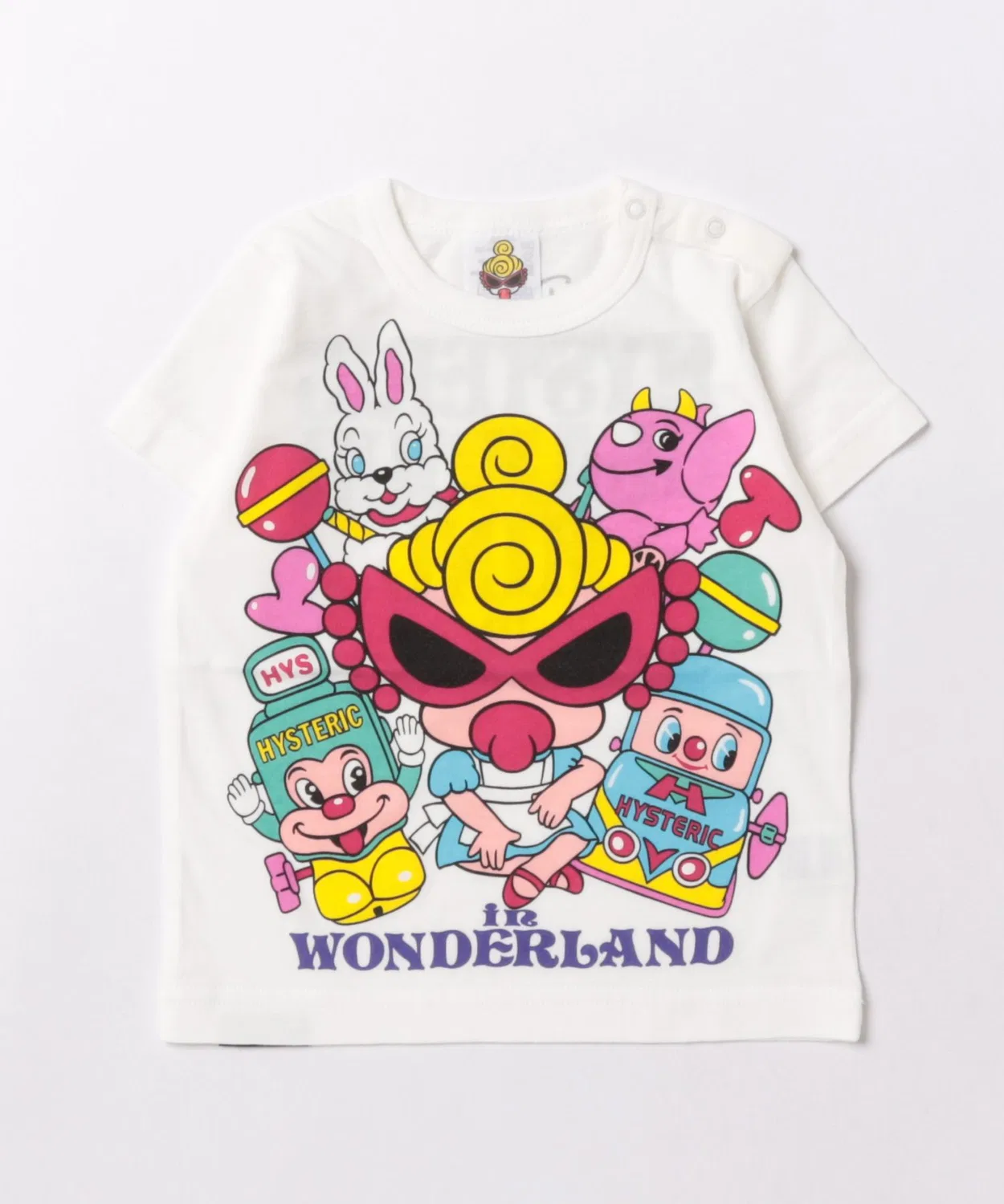 Детская футболка с принтом HYS MINI WONDERLAND ALLSTARS HYSTERIC MINI, White