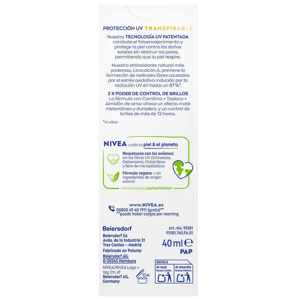 Солнцезащитный крем для лица SPF50+ 40 мл Nivea — фото 2