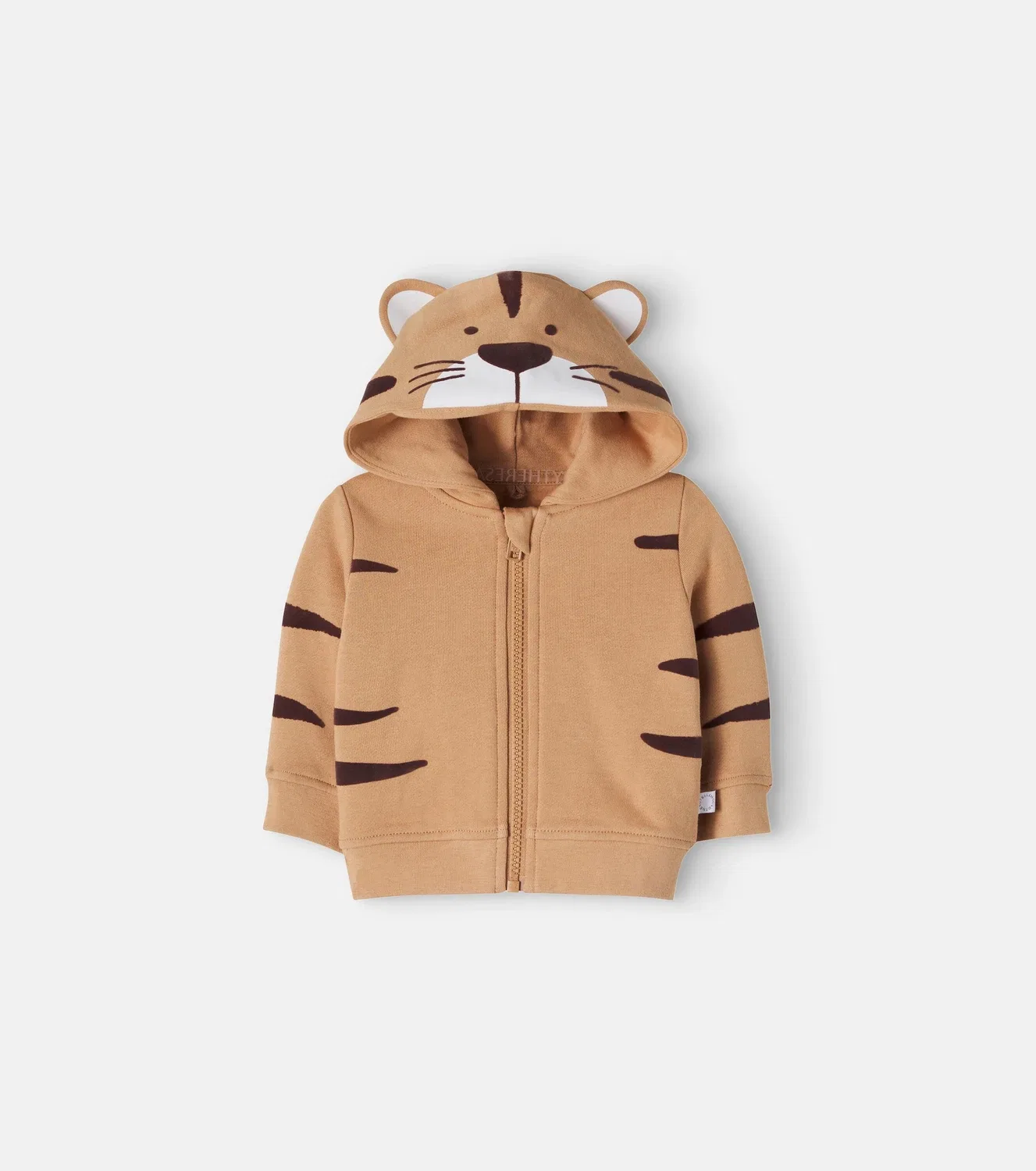 Худи на молнии с капюшоном Stella Mccartney Kids, коричневый