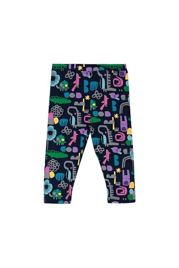 Детские леггинсы для девочек с принтом Cutouts animal Lovetti, Patterned — фото 4