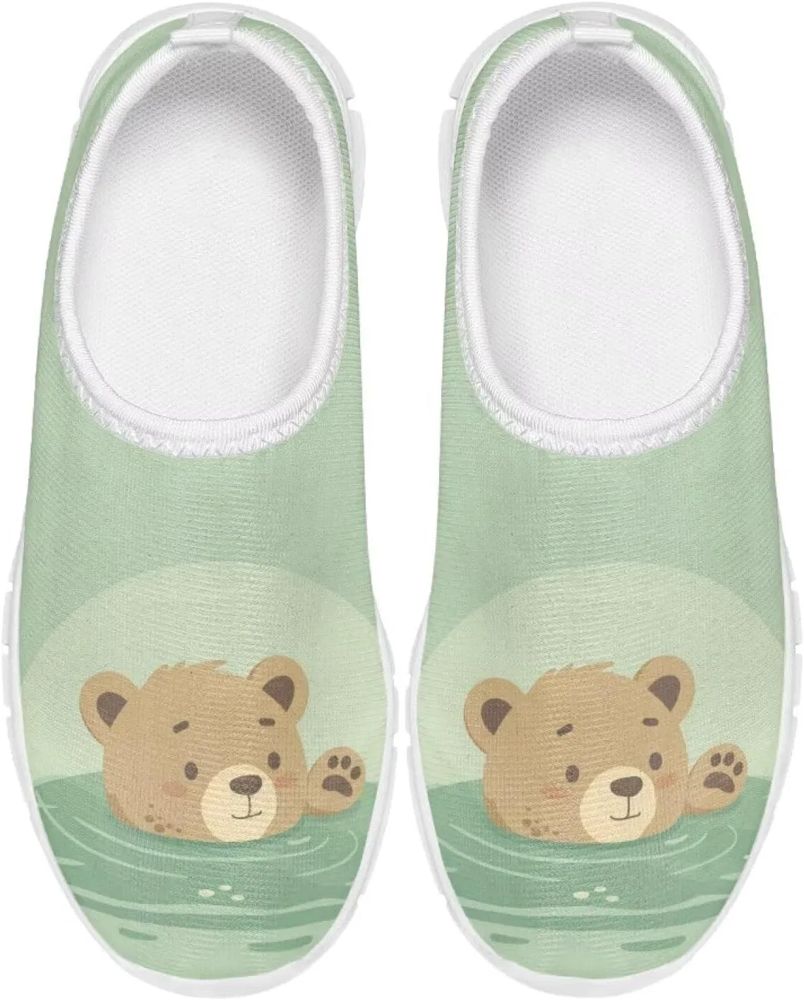 Детские туфли-лоферы для девочек Gorweirop, Green Bear