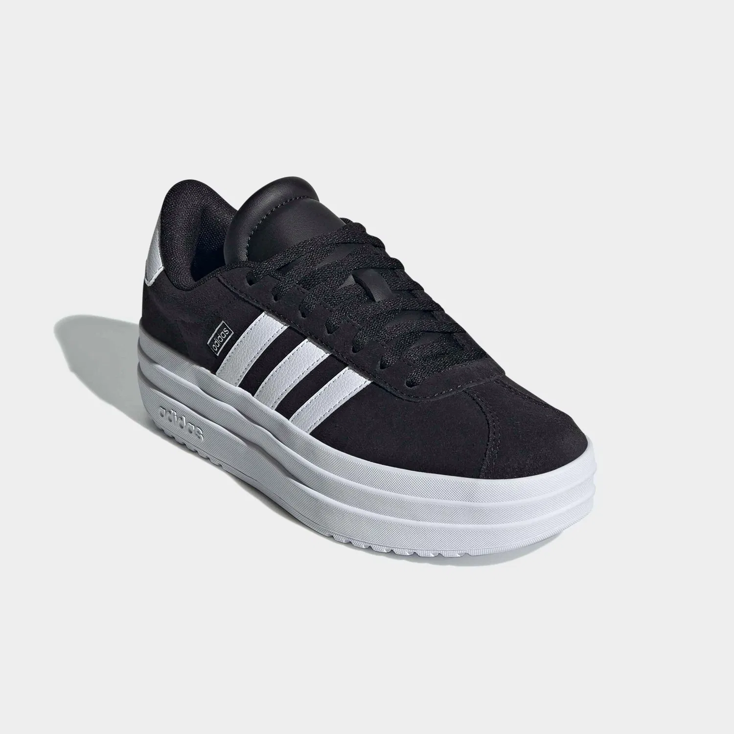 Детские кроссовки на платформе VL Court Bold Adidas Sportswear, Core Black/Ftwr White/Ftwr White