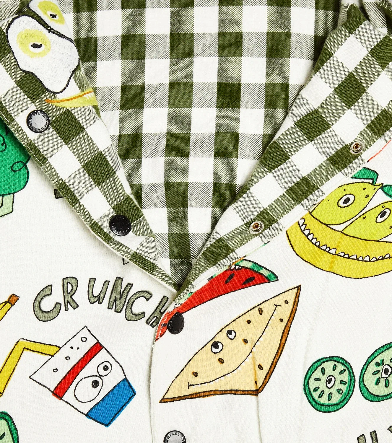 Жилет утепленный клетчатый хлопковый Stella Mccartney Kids, черный — фото 3